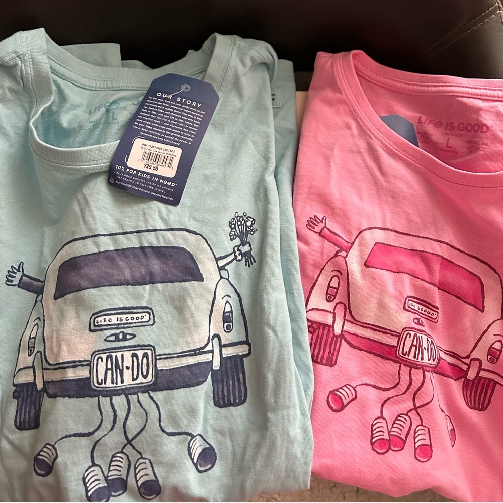 BRAND NEW! Life is Good His & Her Just Wedding T-Shirts